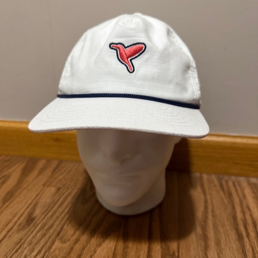 Birddogs Mens White Ripstop Rope Hat Navy Blue Cord Snapback Hummingbird Cap
